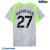 Camisa de Futebol Manchester City Matheus Nunes #27 Equipamento Alternativo Mulheres 2025-26 Manga Curta